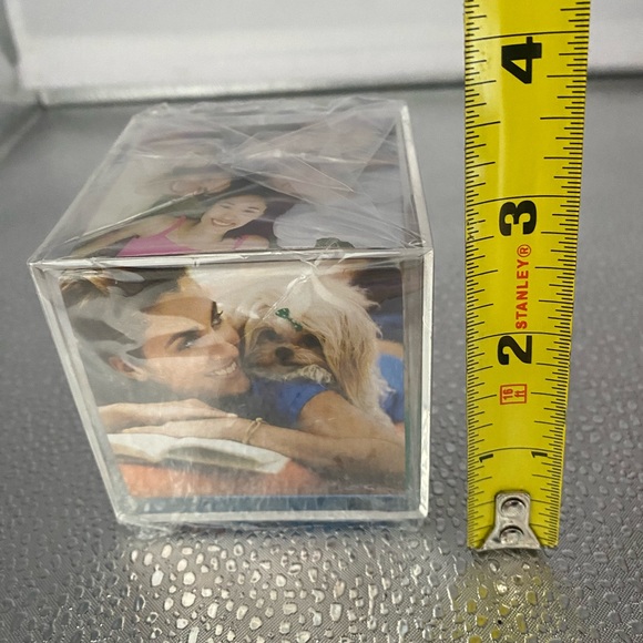 Floating Acrylic Photo Cube w/ Magnetic Base - Picture 7 of 9